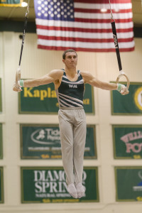 Senior gymnast Landon Funiciello came within a tenth of a point of an NCAA championship in 2013. COURTESY PHOTO / TRIBE ATHLETICS
