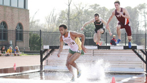 Sophomore Ryan Gousse won the 3,000-meter steeplechase in an IC4A-qualifying time Friday.  COURTESY PHOTO / TRIBE ATHLETICS
