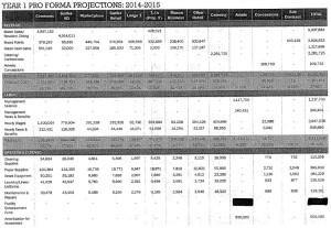 Outline of Sodexo's financial projections for the fiscal year 2014-15.