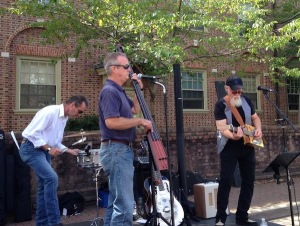A band preforms at a recent festival. William and Mary freshman dorm Brown Hall can be seen in the background. COURTESY PHOTO / SHIRLEY VERMILION
