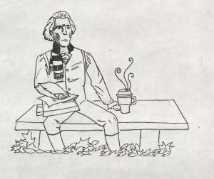 Even Thomas Jefferson enjoyed a nice cup of cider every now and then. CARTOON BY SARAH / THE FLAT HAT