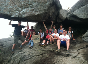 The group stopping to take in the view at George Washington State Park. COURTESY PHOTO / OLIVIA TRANI 