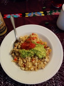 A quinoa scramble, made with sweet onions, dried cranberries and chopped kale, is a good source of protien and other nutrients for those on vegan diets. COURTESY PHOTO / MEGAN PHILIPS