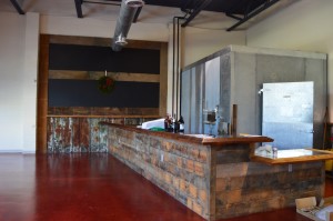 The taproom was constructed with wood panels slavaged from a 1907 barn. AMANDA WILLIAMS / THE FLAT HAT
