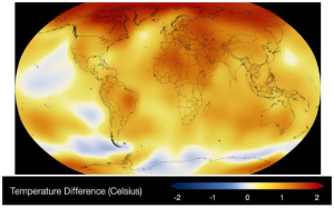 Figure 1 2014 Climate differences from NASA's Climate Time Machine 
