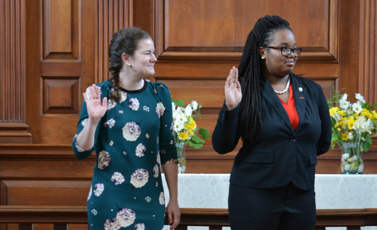 Brown sworn into Student Assembly presidency