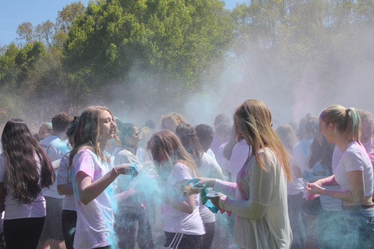 Holi Festival adds a splash of color to the Sunken Garden