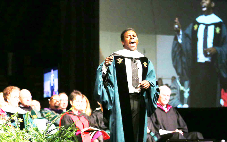 College awards faculty prizes at Charter Day, gives honorary degrees to West, Clemons