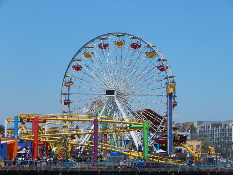 For the Bold takes a ride on Santa Monica Ferris wheel, lights up L.A. coastline