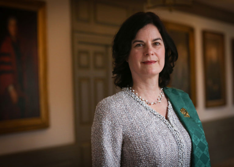 Board of Visitors elects Katherine Rowe to be College’s 28th president