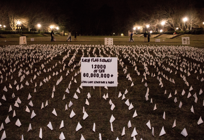 VOX, Advocates for Life install counter-demonstrations on Sunken Garden