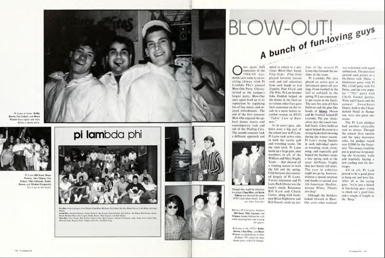 Monty Mason ’89 yearbook pages depict Pi Lambda Phi ‘slave auctions’