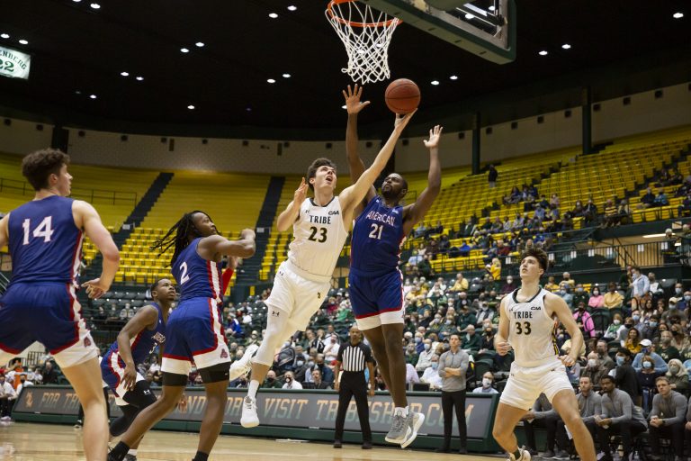 Men’s Basketball: Tribe 0-2 after falling to American in home opener