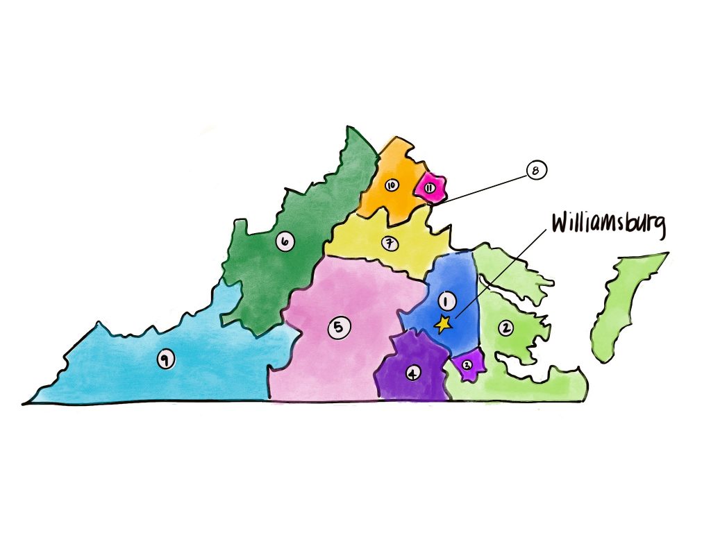 New electoral districting map moves Williamsburg to first congressional district Flat Hat News