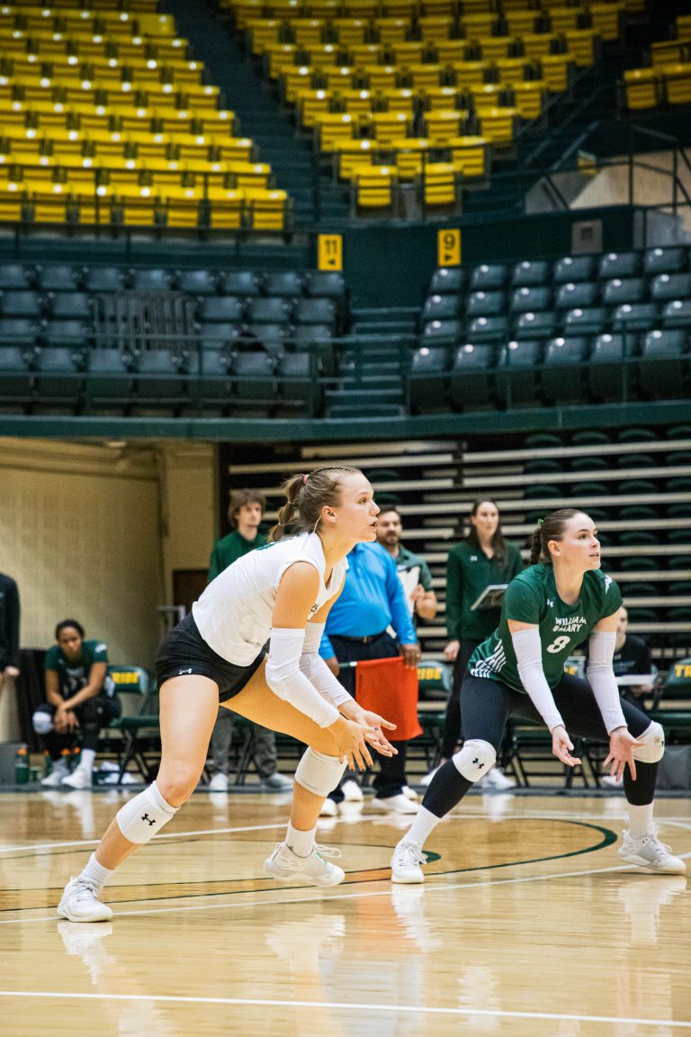 Volleyball loses two close matches to Delaware at Kaplan Arena