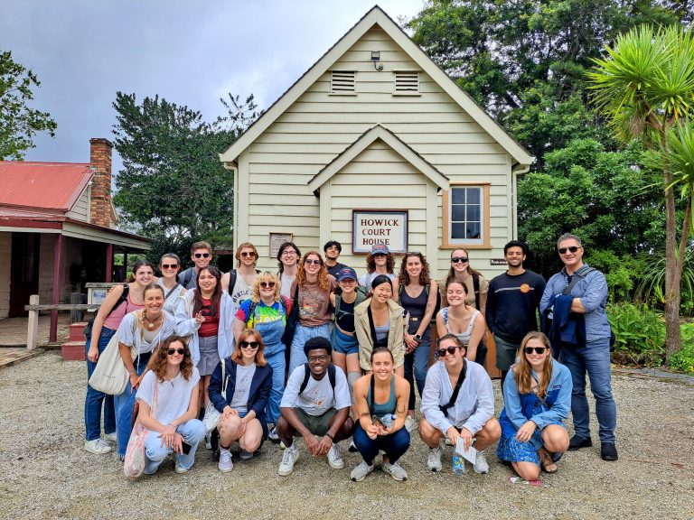 Professor Fisher leads study-abroad trip to New Zealand; remarks on previous work, students’ immersive experience with Māori people