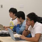 Sen. Spencer Krivo ’26, a sponsor of The COVID Tests on Campus Act, speaks during the Senate meeting. PEERAWUT RUANGSAWASDI // THE FLAT HAT
