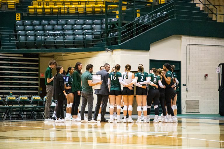 Tribe volleyball’s hot start slams to a halt, goes 0-3 at Bobcat Invitational