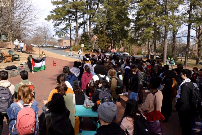 SJP hosts Sadler walkout with various student groups