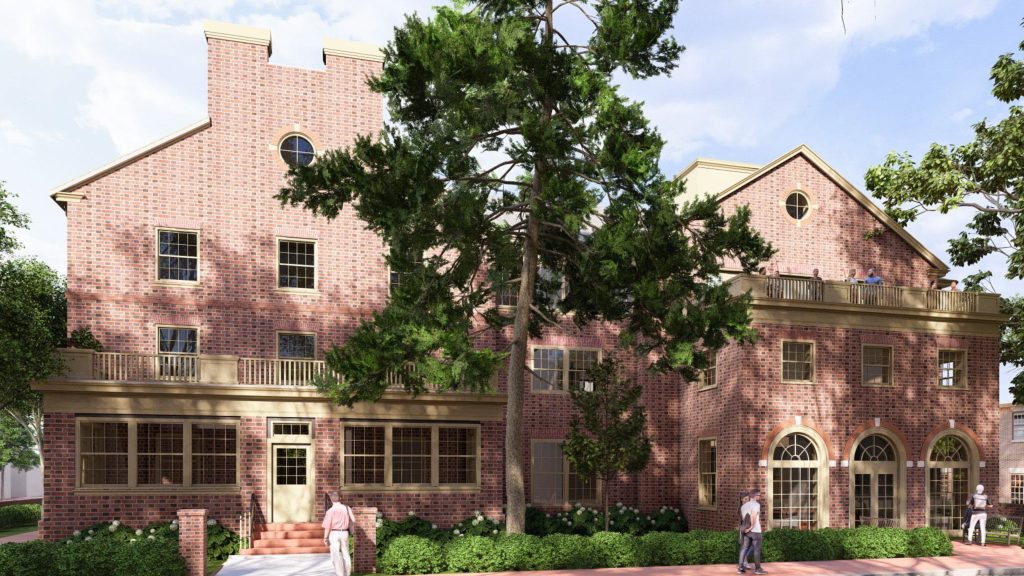 Proposed street view of Gates Hall. COURTESY IMAGE / GLAVÉ AND HOLMES ARCHITECTURE