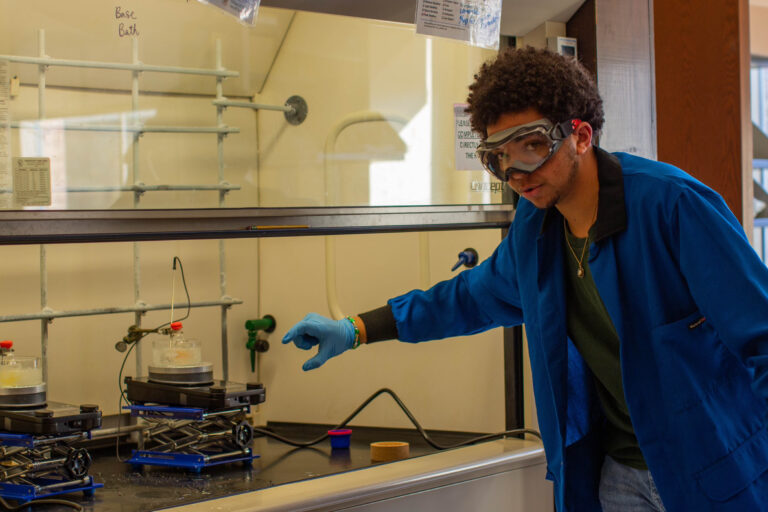 Kyle Lewis-Johnson ’25 uses chemistry to improve lives, pioneers STEM education initiatives