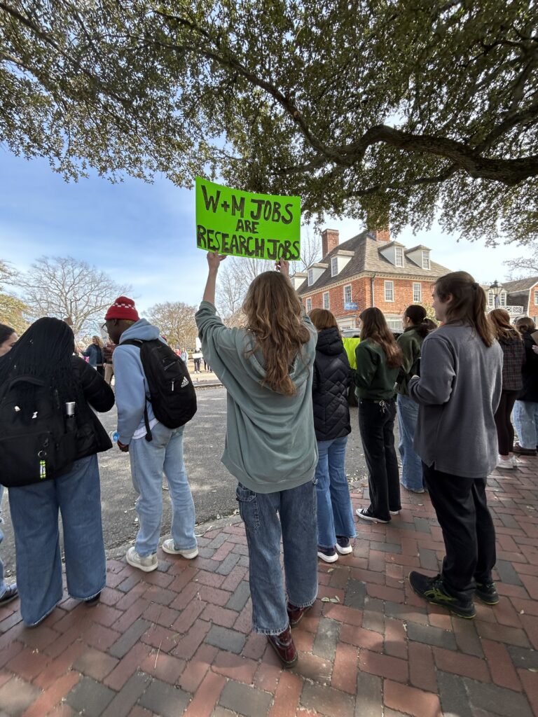 Students, Williamsburg residents protest federal funding cuts in Stand up for Science movement