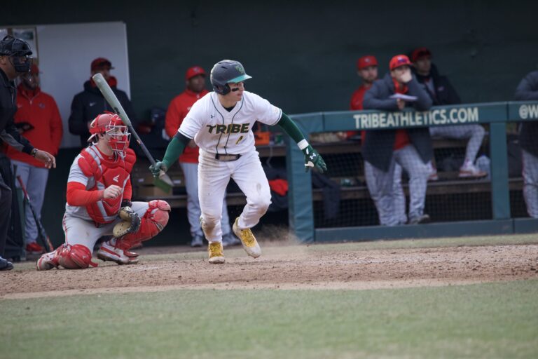 Tribe takes another home series, remains second in CAA