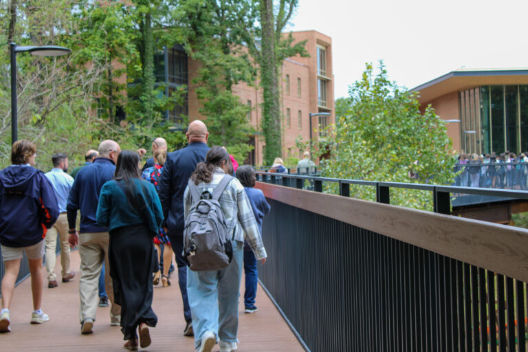 Student Affairs hosts ribbon-cutting ceremony for new pedestrian bridge