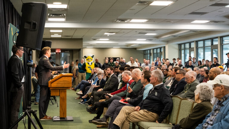 Tribe basketball previews season at CAA Media Day