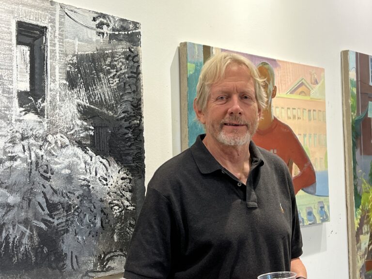 Painter Scott Noel reflects on urgency, ambition, imperfection in campus art lecture