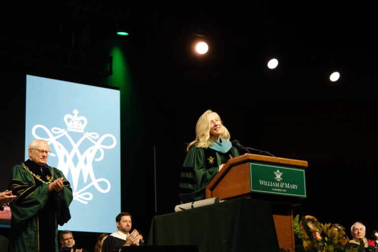 Virginia Governor Abigail Spanberger speaks at Charter Day