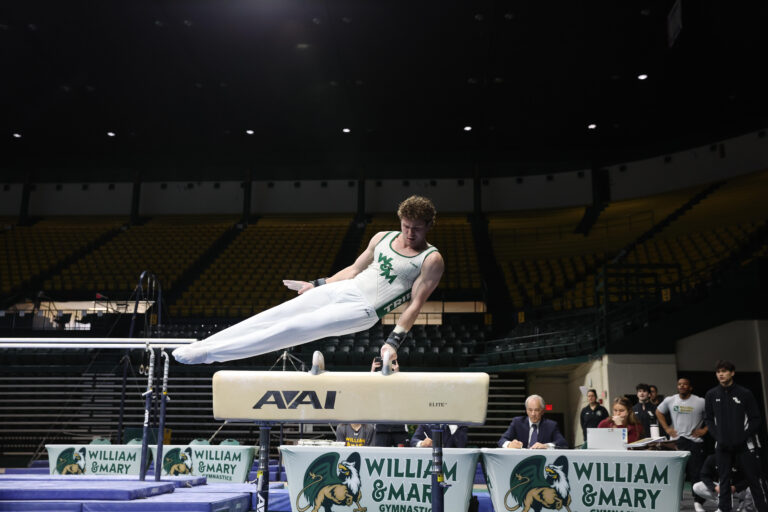 Men’s gymnastics senior captain hangs up grips for last time